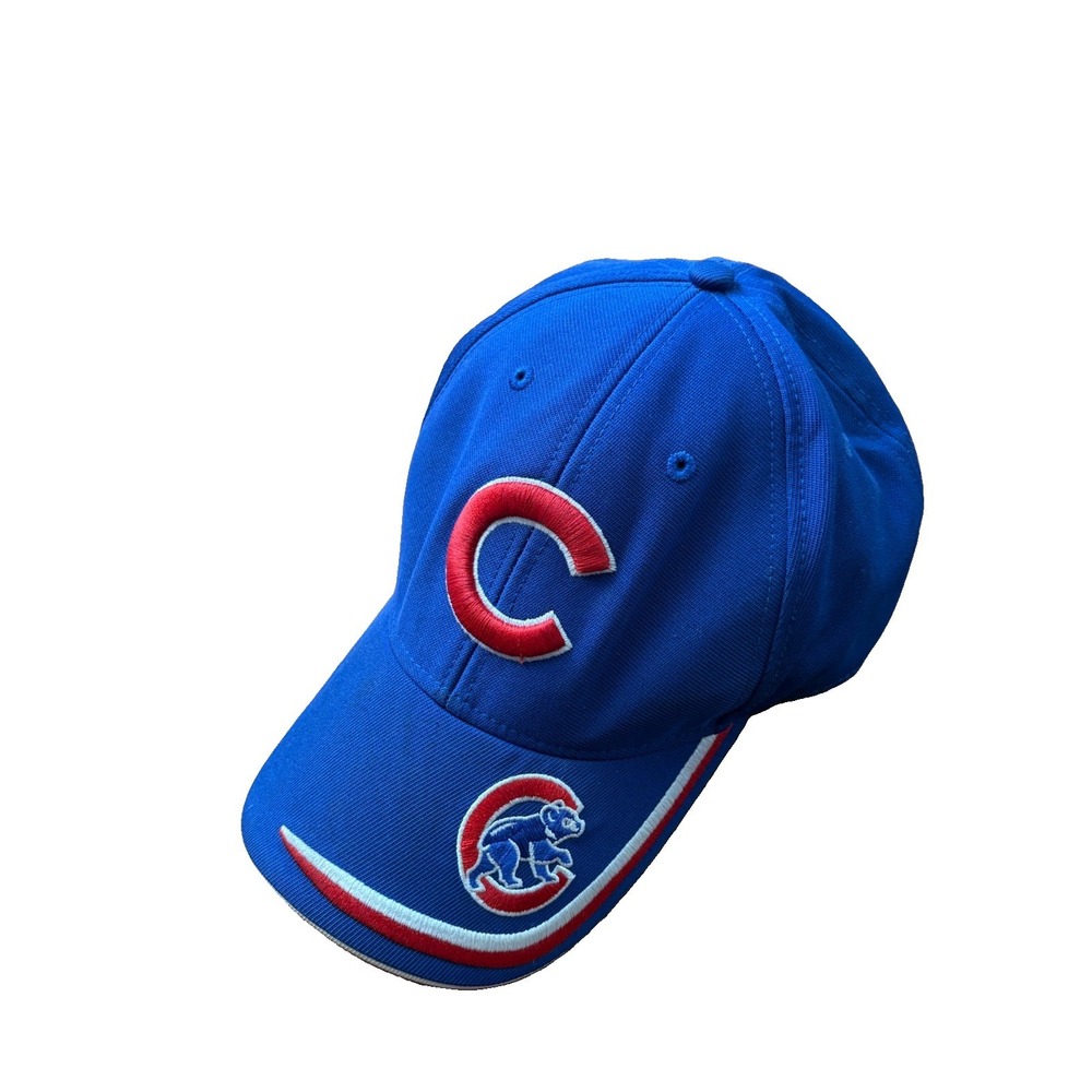 Chicago Cubs Hat Cap Strap Back Mens One Size Blue MLB Baseball Dad Y2K